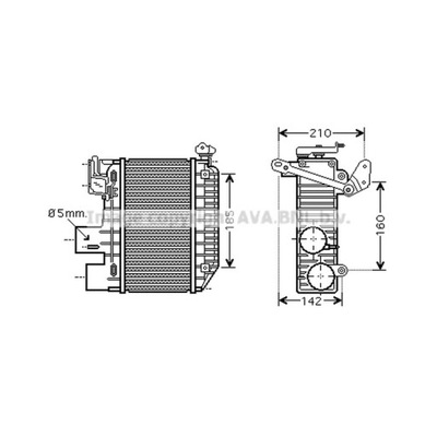 РАДИАТОР ВОЗДУХА DOŁADOWUJĄCEGO AVA QUALITY COOLING TOA4365