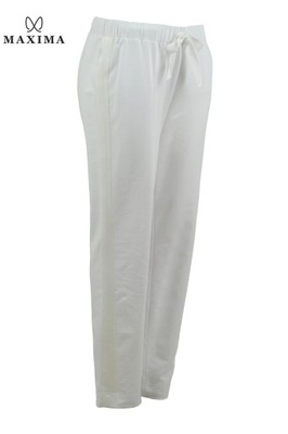 MAXIMA spodnie Estel białe wygodne 44 +GRATIS