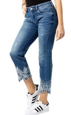 DESIGUAL spodnie exotic jeans zdobienia 26 S 36 D57