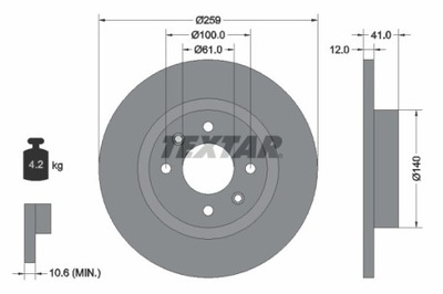 2X DISCO DE FRENADO DACIA PARTE DELANTERA LOGAN/SANDERO 1,2-1,6 04- 92175103  