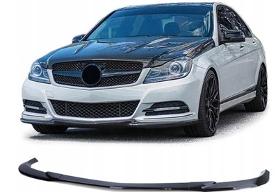 Накладка спліттер mercedes w204 чорний блиск фото №1