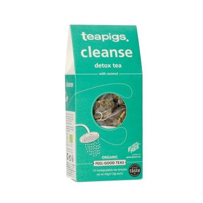 TEAPIGS HERBATA CLEANSE DETOX TEA ZIOŁOWO-ZIELONA 15 PIRAMIDEK