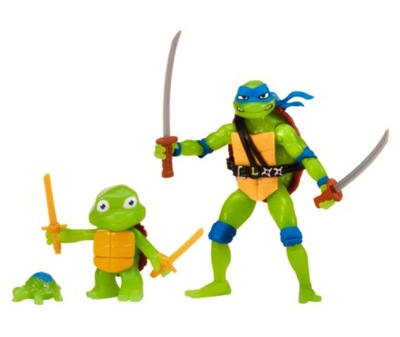 WOJOWNICZE ŻÓŁWIE NINJA TURTLES Zestaw Figurka LEONARDO Evolution 3pak