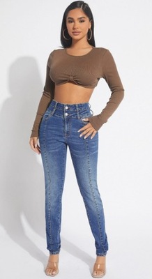 SHEIN JEANSY DAMSKIE NIEBIESKIE RURKI CASUAL L VBI