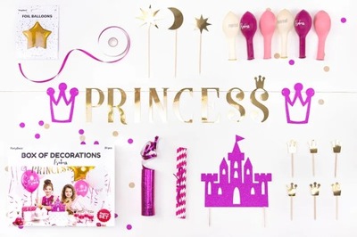 Zestaw dekoracji urodzinowych Princess księżniczka