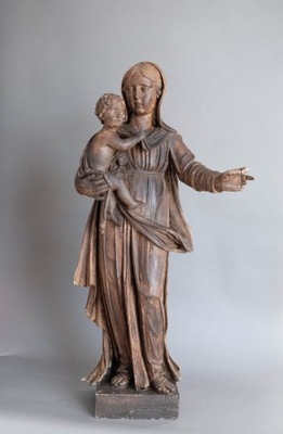 Madonna z Dzieciątkiem Jezus, XVIII wiek, 99 cm.