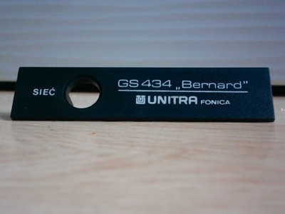 Gramofon UNITRA GS 434 BERNARD nakładka logo