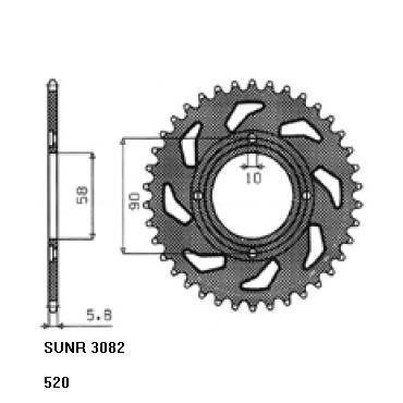 ENGRANAJE SUNSTAR 41 HONDA MBX NS 125 CB CMX CD 250  