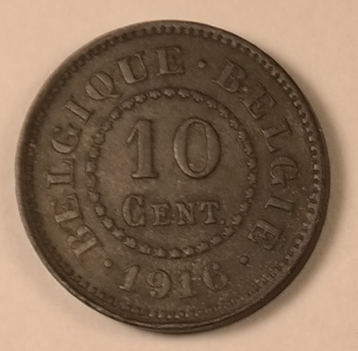 Belgia 10 centymów 1916