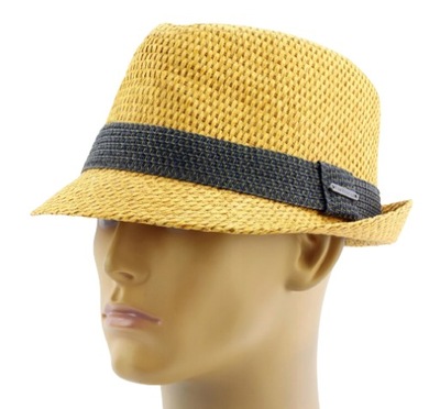 Van Heusen Fedora Kapelusz Słoma ORYGINAŁ 56-57cm