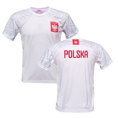 Koszulka Piłkarska Sportowa POLSKA POLSKI 134cm