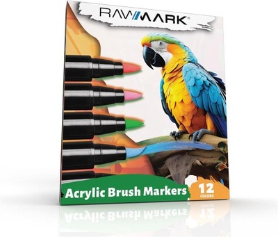 Markery Brush akrylowe 12 kolorów