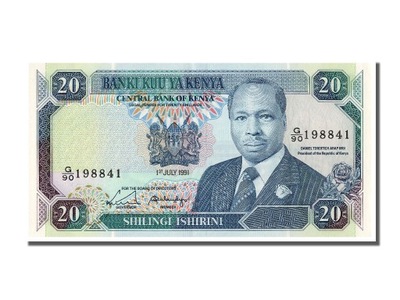 Banknot, Kenia, 20 Shillings, 1991, 1991-07-01, UN