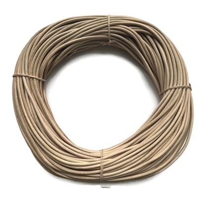 Rzemień Naturalny skóra 4mm-1 metr Naturalny INDIE