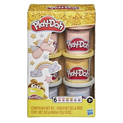 PLAY-DOH CIASTOLINA Z METALICZNYM EFEKTEM 6 TUB