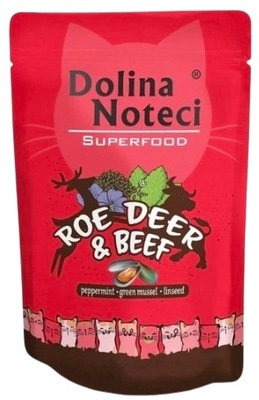 DOLINA NOTECI SUPERFOOD mokra karma dla kota sarna i wołowina 85 g