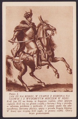 Król Jan III Sobieski na koniu - Peters J.