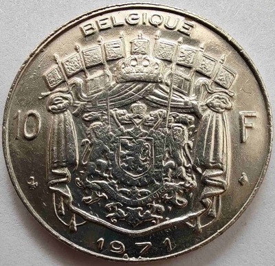 1884 - Belgia 10 franków, 1971