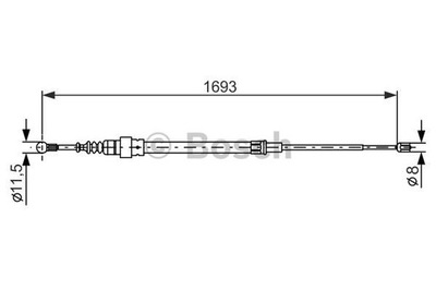 CABLE FRENOS RECZNEGO, CIEGLO BOSCH 1-987-477-817  