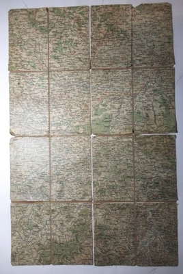 Mapa Kraków, Miechów, Nowy Sącz, 56 x 36 cm 1914