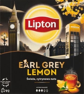 Herbata Lipton Earl Grey Lemon 92 torebki