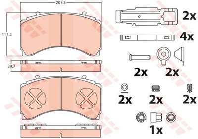 КОЛОДКИ HAM. MERCEDES ЗАД ACTROSS ANTOS AROCS 11-