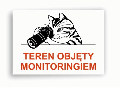 MONITORING tabliczka A4 TEREN OBJĘTY MONITORINGIEM