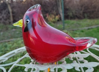 Figura Szkło Ptaszek Ptak MURANO Art Deco Glass