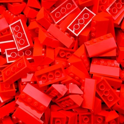 LEGO Ferde 45 2x4 Tetőcserép Piros 303721 3037 - 50db