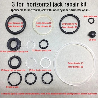 3 Ton Horizontal Hydraulic Jack Accessories 13mm/15mm/16mm Pump Core~23860