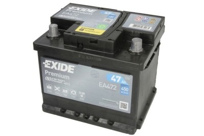 АКУМУЛЯТОР EXIDE 12V 47AH/450A PREMIUM P+