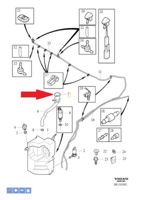 ПРОБКА БАЧКА РІДИНИ ОМИВАЧ. VOLVO OE 30784334