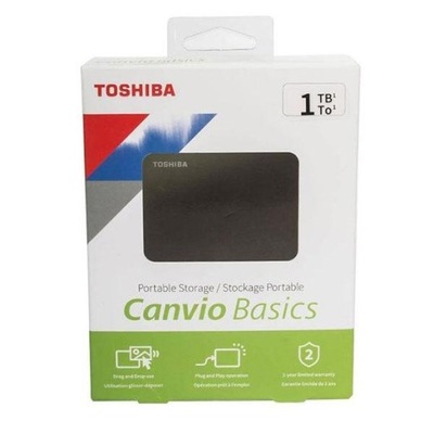 Toshiba Canvio Basics 1TB 2,5'' USB 3.0 Nowy dysk HDTB410EK3AA