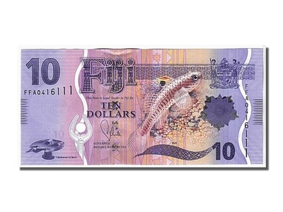 Banknot, Fiji, 10 Dollars, 2013, KM:116, UNC(65-70
