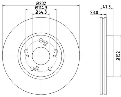 HELLA 8DD 355 110-631 ДИСК ТОРМОЗНОЙ