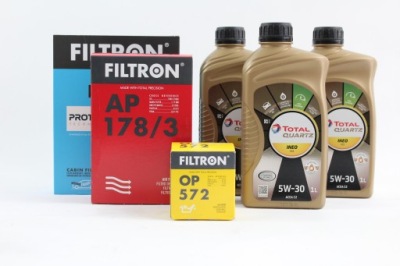 Фільтри + олія total 5w30 3l citroen c1 ii 1.0 vti фото №1