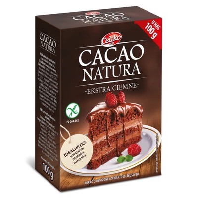 Kakao bez glutenu naturalne ciemne 100g. Celiko