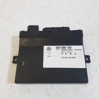Модуль блок керування kessy volkswagen phaeton 3d0909139 фото №1