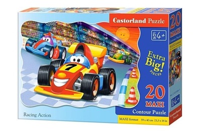 Puzzle 20 Maxi Racing Action Castor