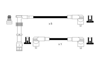 NGK КОМПЛЕКТ ТРУБОК ZAPŁONOWYCH AUDI 200 C3 КУПЕ B3 2.2 03.89-09.92