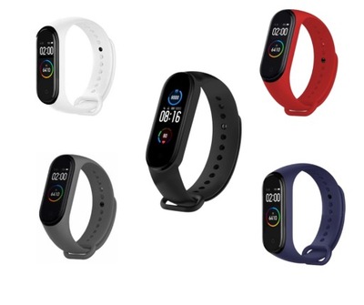 Zestaw 5 opasek kolory xiaomi mi band 5/6/7 wybieraj swoje ulubione kolory