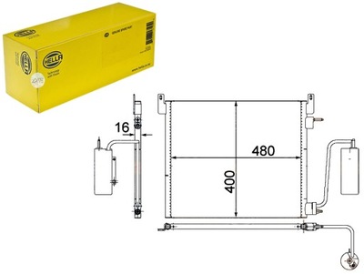 HELLA CONDENSADOR DE ACONDICIONADOR OPEL VECTRA C 3,0CDTI  