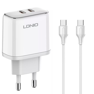 Ładowarka 2x USB-C 35W kabel USB-C USB-C