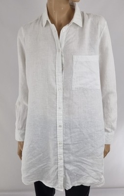 Cubus Biała Koszula Len 38 M