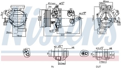 NISSENS 890053 KOMPRESOR, ACONDICIONAMIENTO  