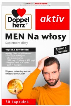 Doppelherz aktiv MEN na włosy DLA MĘŻCZYZN 30 kaps.