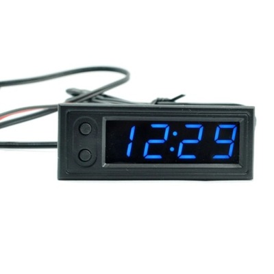 Adjustable Car Temperature Clock 12V 3 in 1 T