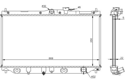 Nissens радиатор двигателя honda accord iv accord v фото №1