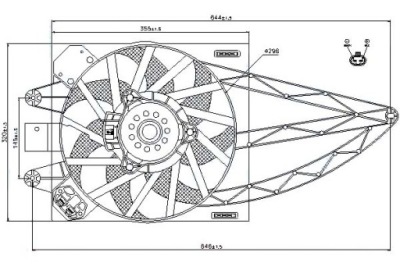 Nissens вентилятор радиатора с корпус fiat pand фото №1