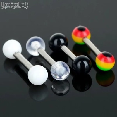 10 PIEZAS SZTABKA CON ACERO ACERO INOXIDABLE BLANCO NEGRO AKRYLOWE ANILLOS  